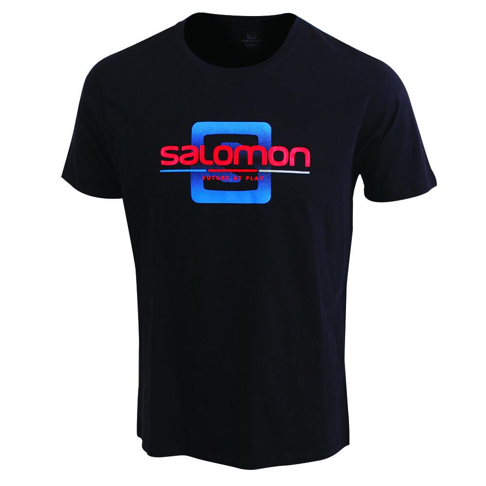 T-Shirty Męskie Salomon FINISH LINE SS M - Czarne - Polska (270-HTURCW)